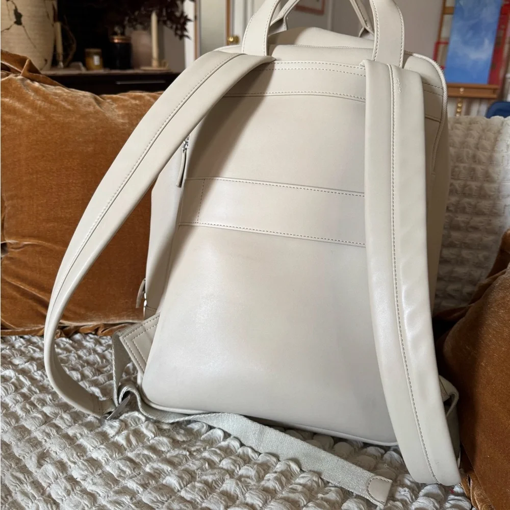 Monos Metro Backpack in Ivory Vegan Leather